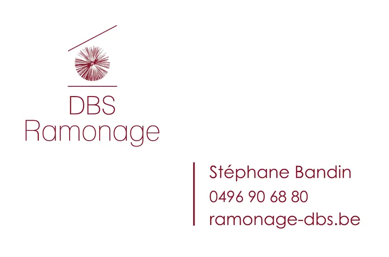 Carte de visite DBS Ramonage, verso avec les coordonnées de Stéphane Bandin