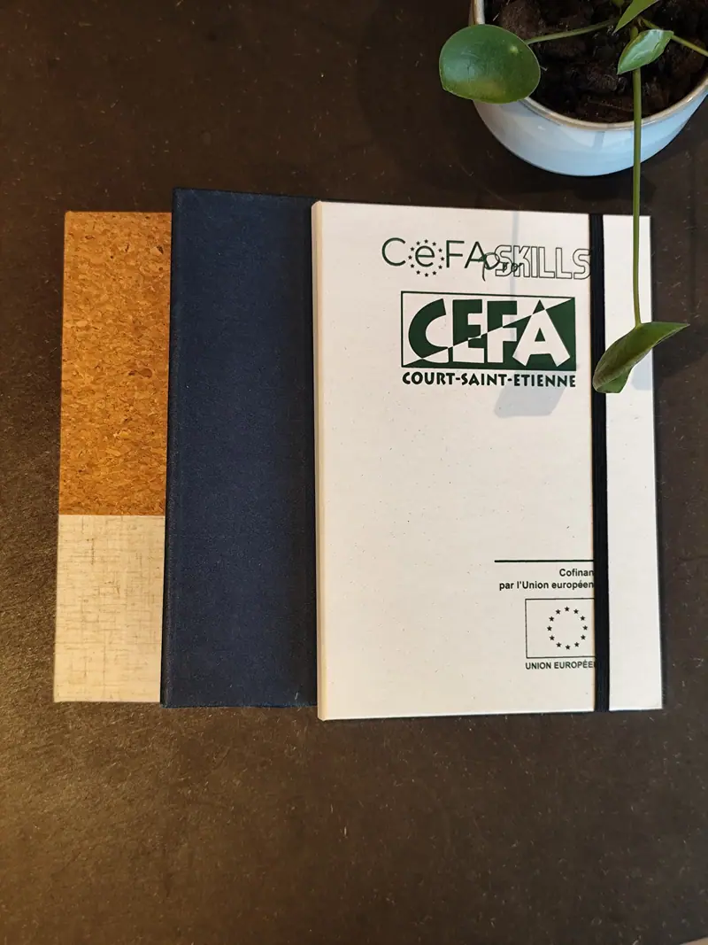 Custom notebooks for the CEFA in Court-Saint-Étienne