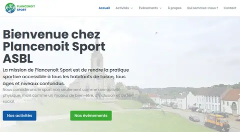 Plancenoit Sport website