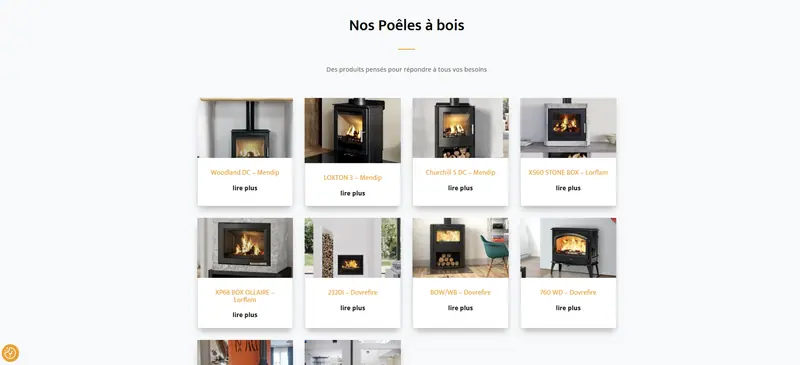 Poêles et Cheminées website