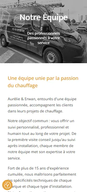 Poêles et Cheminées website (mobile)