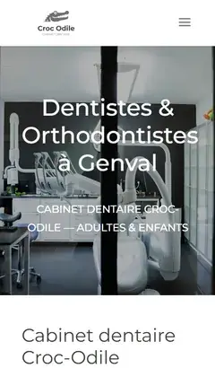 Croc-Odile dental practice website: home page