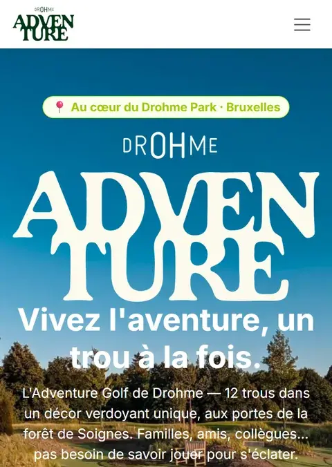 Site web Drohme : Adventure Golf (mobile)