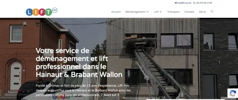 Lift-Pro website